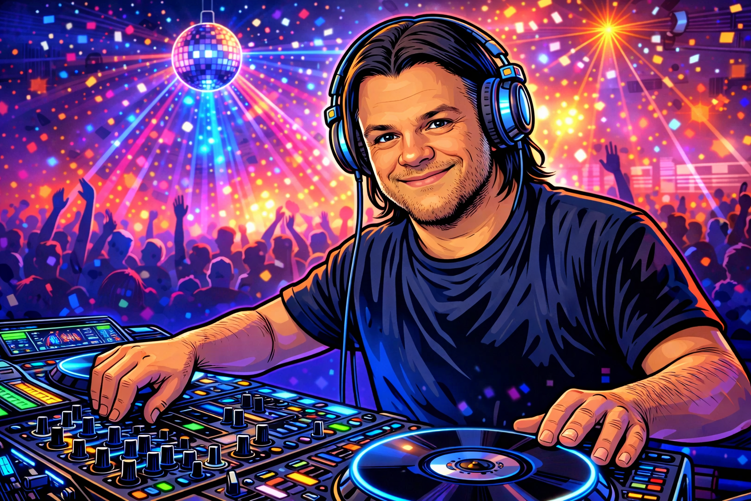 DJ McBro am DJ-Controller