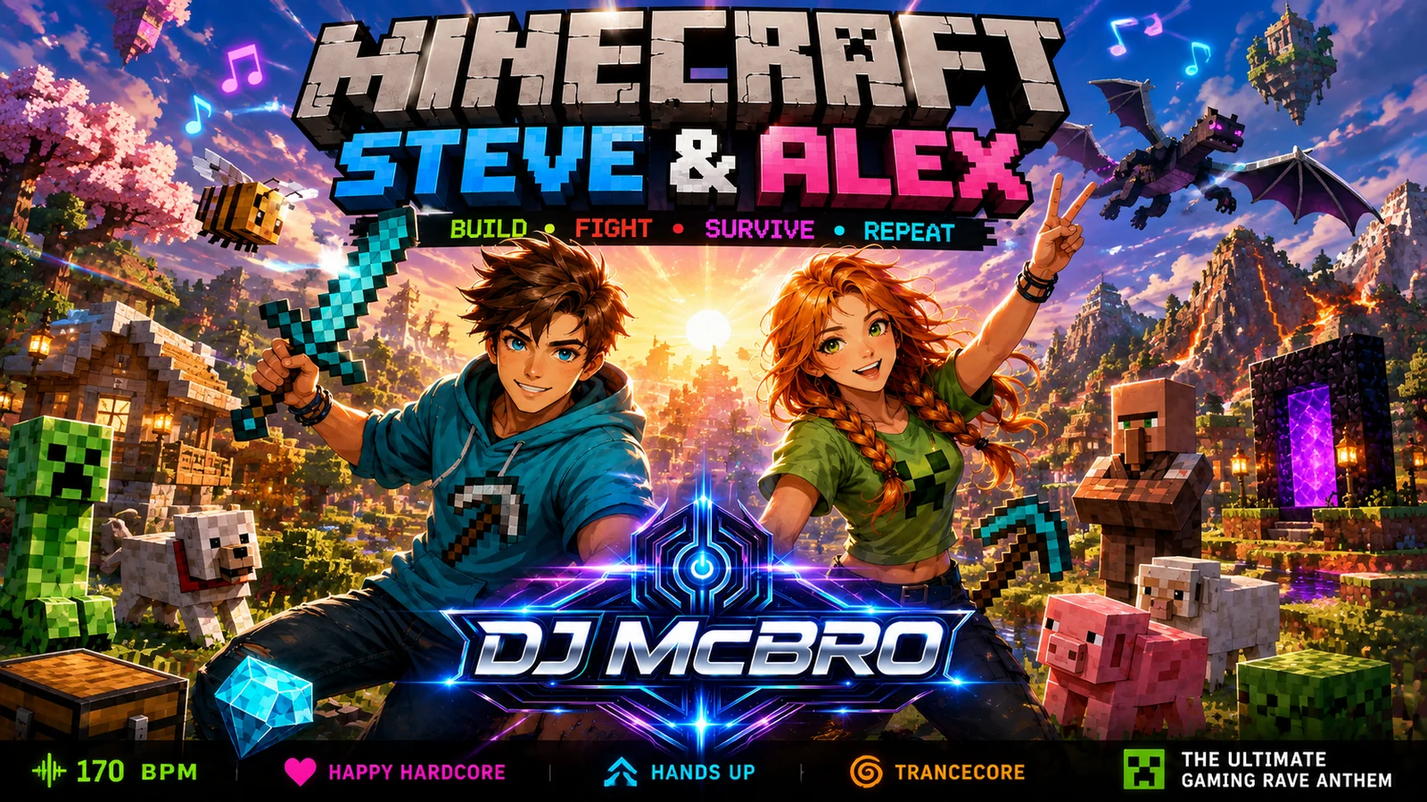 Minecraft – Steve & Alex